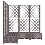 Garden Planter with Trellis Brown 47.2"x47.2"x47.8" PP