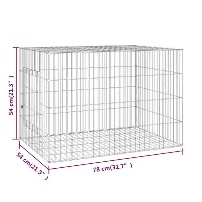 Rabbit Cage 30.7"x21.3"x21.3" Galvanized Iron