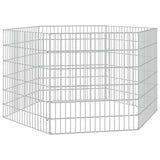 Free Range Animal Enclosure 6-Panel 21.3"x23.6" Galvanized Iron