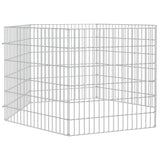 Free Range Animal Enclosure 6-Panel 21.3"x23.6" Galvanized Iron