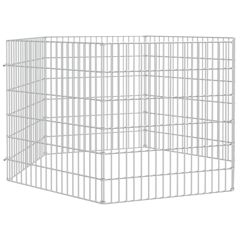 Free Range Animal Enclosure 6-Panel 21.3"x23.6" Galvanized Iron