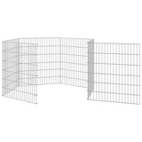 Free Range Animal Enclosure 6-Panel 21.3"x23.6" Galvanized Iron