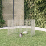 Free Range Animal Enclosure 6-Panel 21.3"x23.6" Galvanized Iron