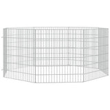 Free Range Animal Enclosure 8-Panel 21.3"x23.6" Galvanized Iron