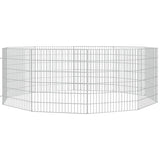 Free Range Animal Enclosure 10-Panel 21.3"x23.6" Galvanized Iron