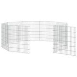 Free Range Animal Enclosure 10-Panel 21.3"x23.6" Galvanized Iron