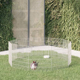 Free Range Animal Enclosure 10-Panel 21.3"x23.6" Galvanized Iron