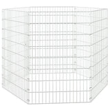 Free Range Animal Enclosure 6-Panel 21.3"x31.5" Galvanized Iron