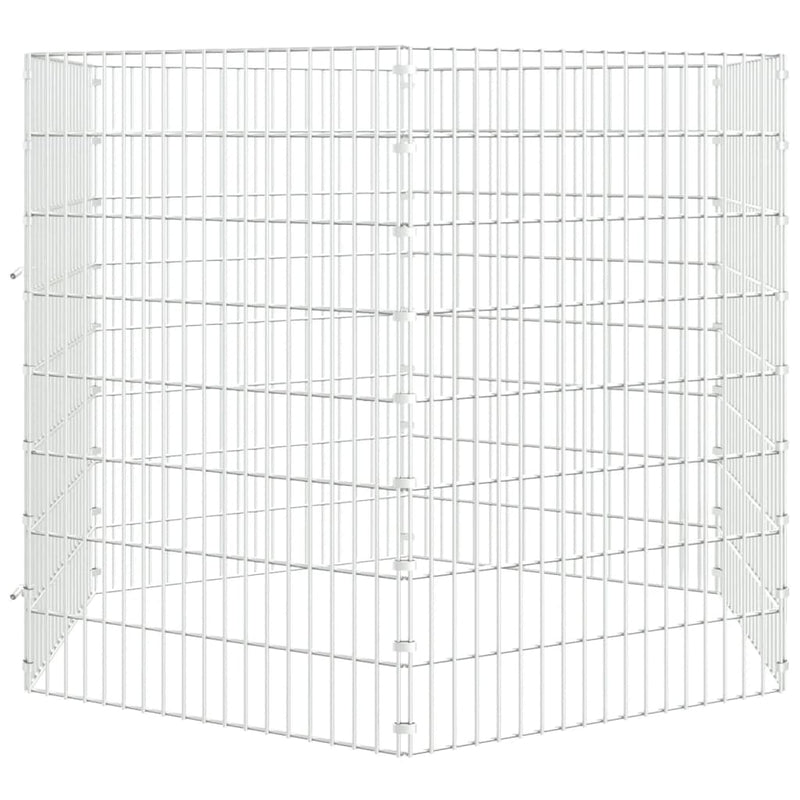 Free Range Animal Enclosure 6-Panel 21.3"x31.5" Galvanized Iron