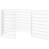 Free Range Animal Enclosure 6-Panel 21.3"x31.5" Galvanized Iron