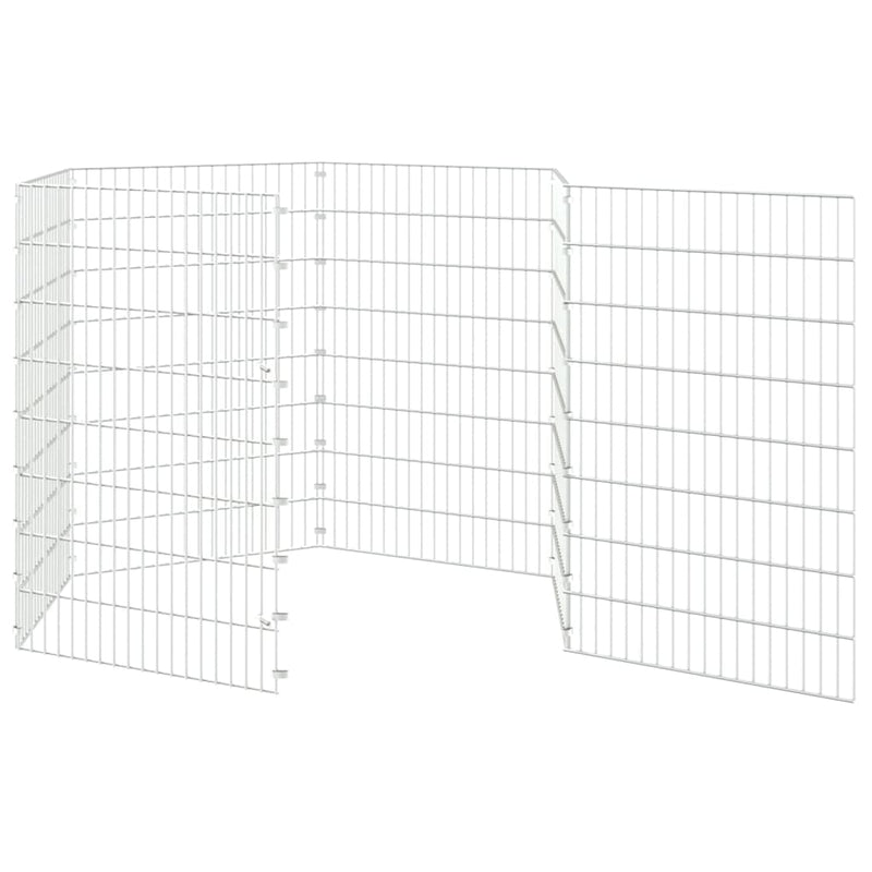 Free Range Animal Enclosure 6-Panel 21.3"x31.5" Galvanized Iron