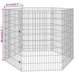 Free Range Animal Enclosure 6-Panel 21.3"x31.5" Galvanized Iron