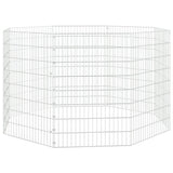 Free Range Animal Enclosure 8-Panel 21.3"x31.5" Galvanized Iron