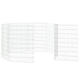 Free Range Animal Enclosure 8-Panel 21.3"x31.5" Galvanized Iron