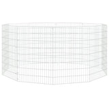 Free Range Animal Enclosure 10-Panel 21.3"x31.5" Galvanized Iron