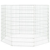 Free Range Animal Enclosure 8-Panel 21.3"x39.4" Galvanized Iron