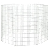 Free Range Animal Enclosure 8-Panel 21.3"x39.4" Galvanized Iron