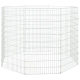 Free Range Animal Enclosure 8-Panel 21.3"x39.4" Galvanized Iron