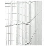 Free Range Animal Enclosure 8-Panel 21.3"x39.4" Galvanized Iron