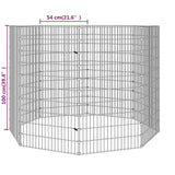 Free Range Animal Enclosure 8-Panel 21.3"x39.4" Galvanized Iron