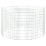 Free Range Animal Enclosure 10-Panel 21.3"x39.4" Galvanized Iron