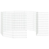 Free Range Animal Enclosure 10-Panel 21.3"x39.4" Galvanized Iron