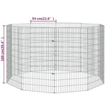 Free Range Animal Enclosure 10-Panel 21.3"x39.4" Galvanized Iron