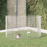 Free Range Animal Enclosure 10-Panel 21.3"x39.4" Galvanized Iron