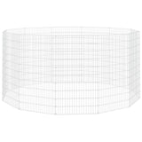 Free Range Animal Enclosure 12-Panel 21.3"x39.4" Galvanized Iron