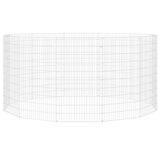 Free Range Animal Enclosure 12-Panel 21.3"x39.4" Galvanized Iron