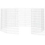 Free Range Animal Enclosure 12-Panel 21.3"x39.4" Galvanized Iron