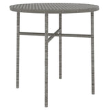 3 Piece Patio Dining Set Poly Rattan Gray