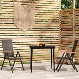 3 Piece Patio Dining Set Black