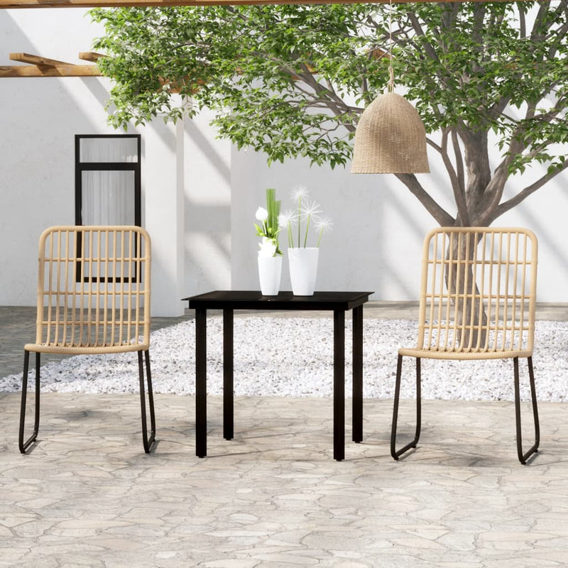 3 Piece Patio Dining Set Oak