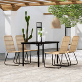 5 Piece Patio Dining Set Oak