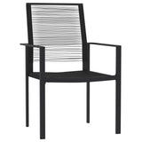 3 Piece Patio Dining Set Black