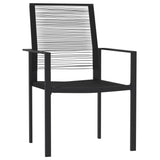 5 Piece Patio Dining Set Black