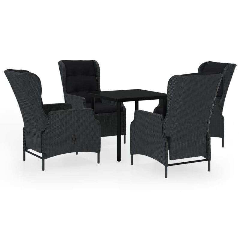 5 Piece Patio Dining Set Dark Gray