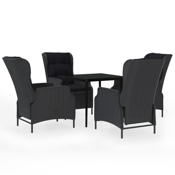 5 Piece Patio Dining Set Dark Gray