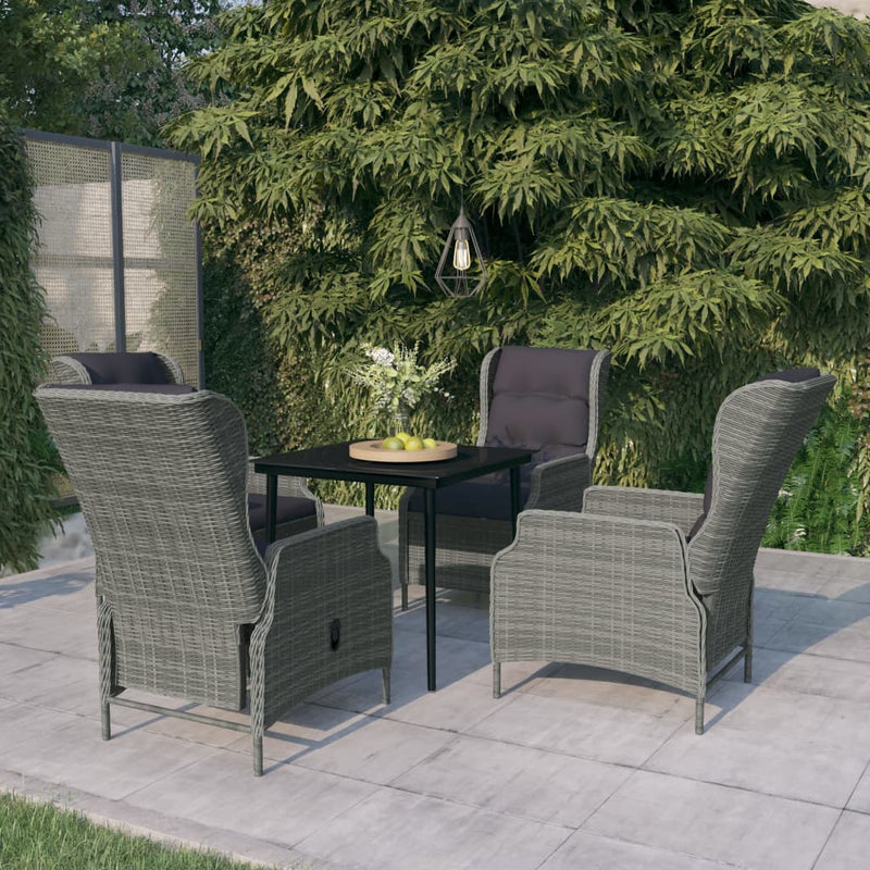 5 Piece Patio Dining Set Light Gray