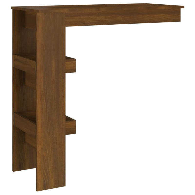 Wall Bar Table Brown Oak 40.2"x17.7"x40.7" Engineered Wood