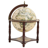 Globe Bar Wine Stand Brown Solid Wood Eucalyptus