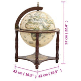 Globe Bar Wine Stand Brown Solid Wood Eucalyptus