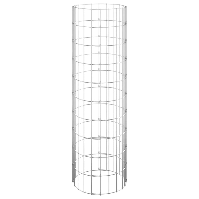 Circular Gabion Pole Galvanized Steel Ø11.8"x39.4"