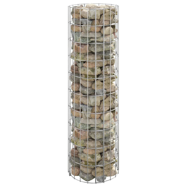 Circular Gabion Pole Galvanized Steel Ø11.8"x39.4"