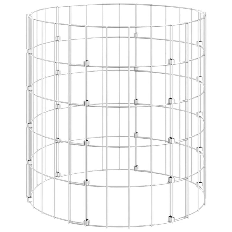 Circular Gabion Pole Galvanized Steel Ø19.7"x19.7"