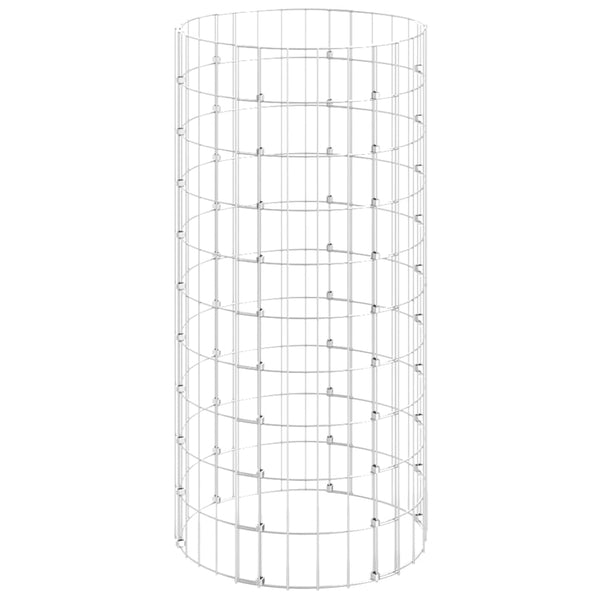 Circular Gabion Pole Galvanized Steel Ø19.7"x39.4"