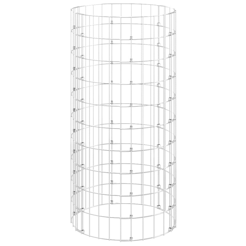 Circular Gabion Pole Galvanized Steel Ø19.7"x39.4"