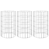 Circular Gabion Raised Beds 3 pcs Galvanized Steel Ø11.8"x19.7"