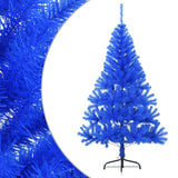 Artificial Half Christmas Tree with Stand Blue 4 ft PVC